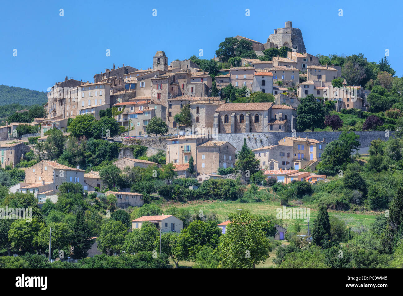 Simiane-la-Rotonde, Alpes-de-Haute-Provence, France, Europe Stock Photo