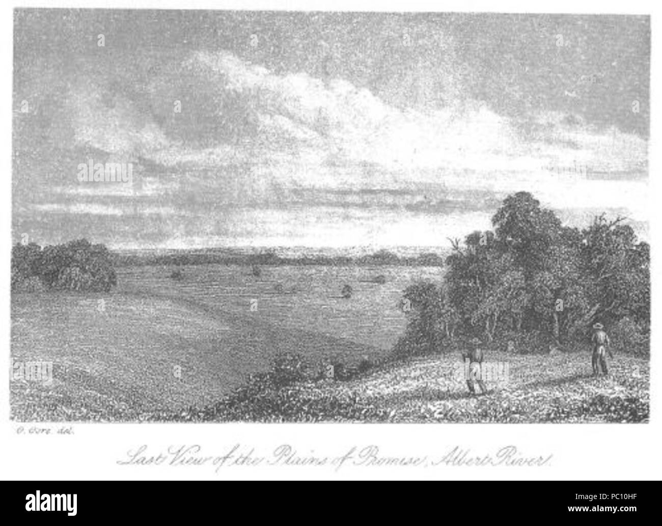360 Last View of the Plains of Promise (Discoveries in Australia) Stock Photo