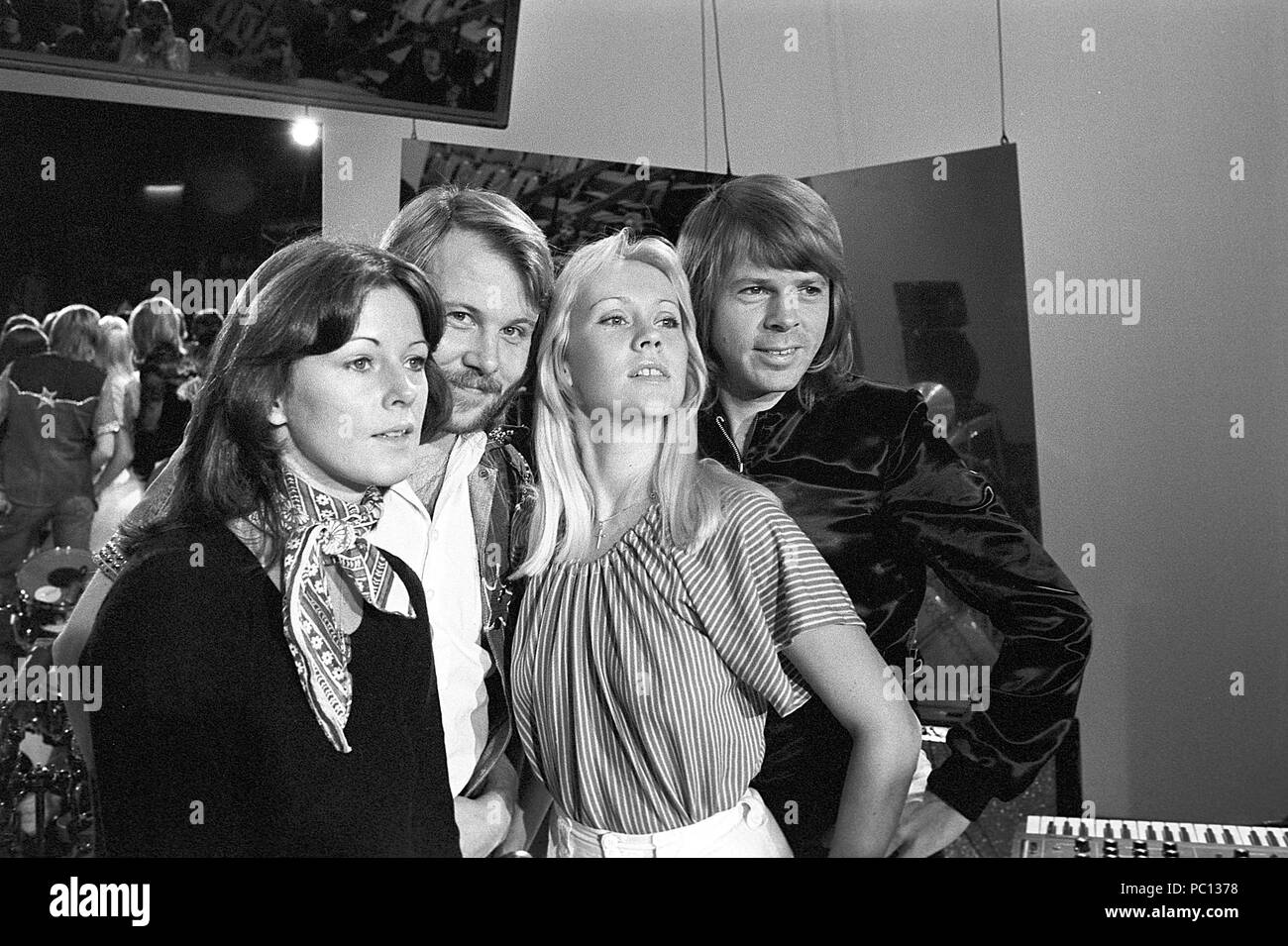 Abba Anni Frid Lyngstad Benny Andersson Agnetha Faltskog And Bjorn Ulvaeus 1976 Stock Photo Alamy