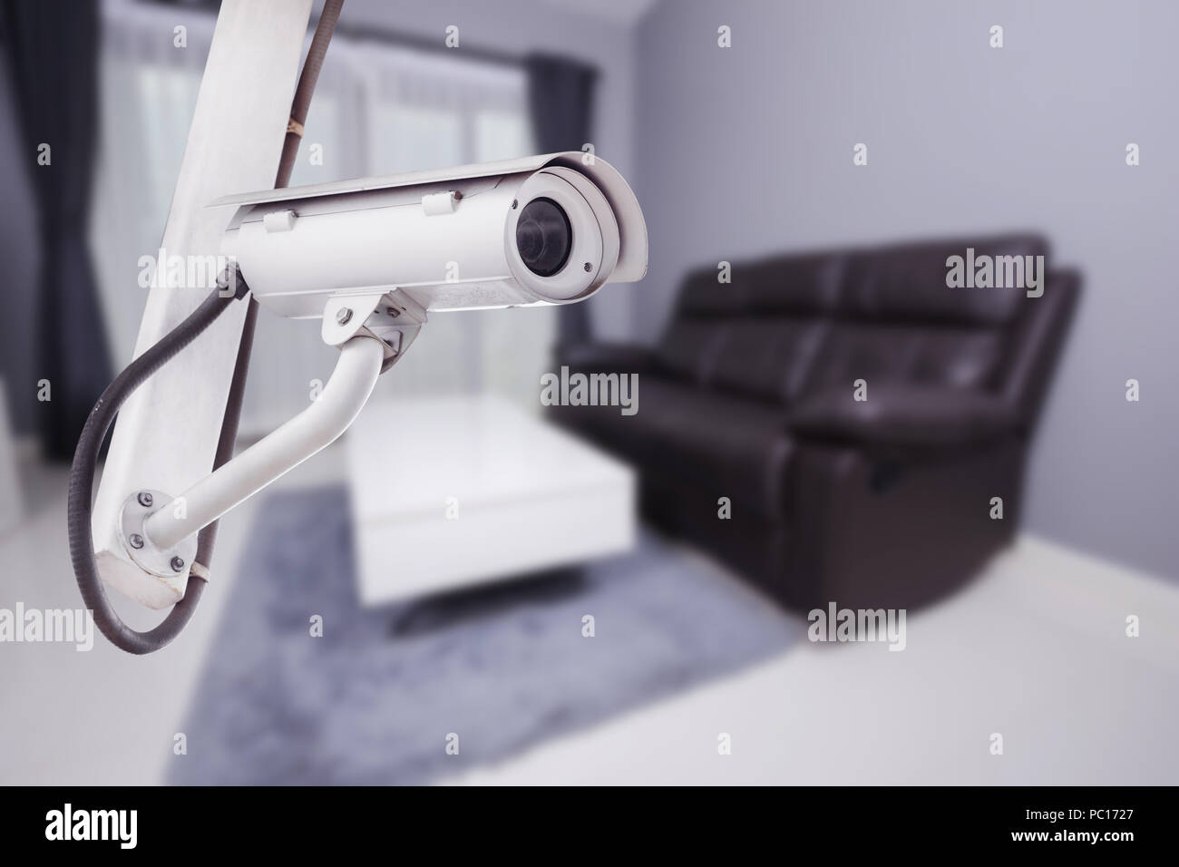 security camera surveillance (CCTV) in modern living room Stock Photo Alamy