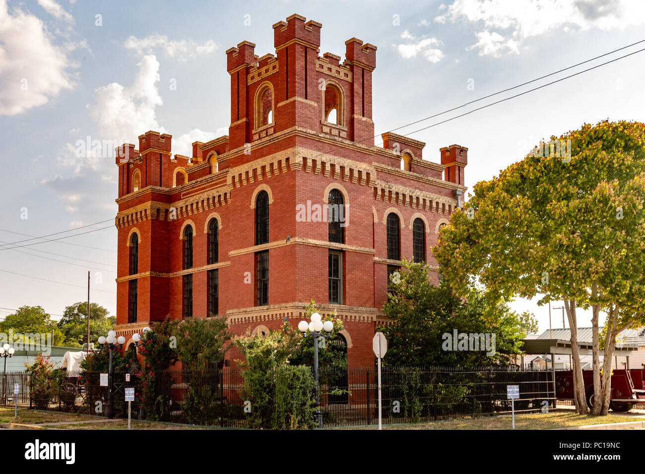 The Historical 1910 McCulloch county jail in Brady, Texas Stock Photo