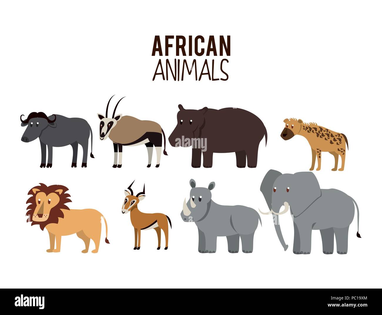 African Animals Cartoon Stock Vector Image Art Alamy #alamy #alamy stock photo #stock photo #photograph. https www alamy com african animals cartoon image213930044 html