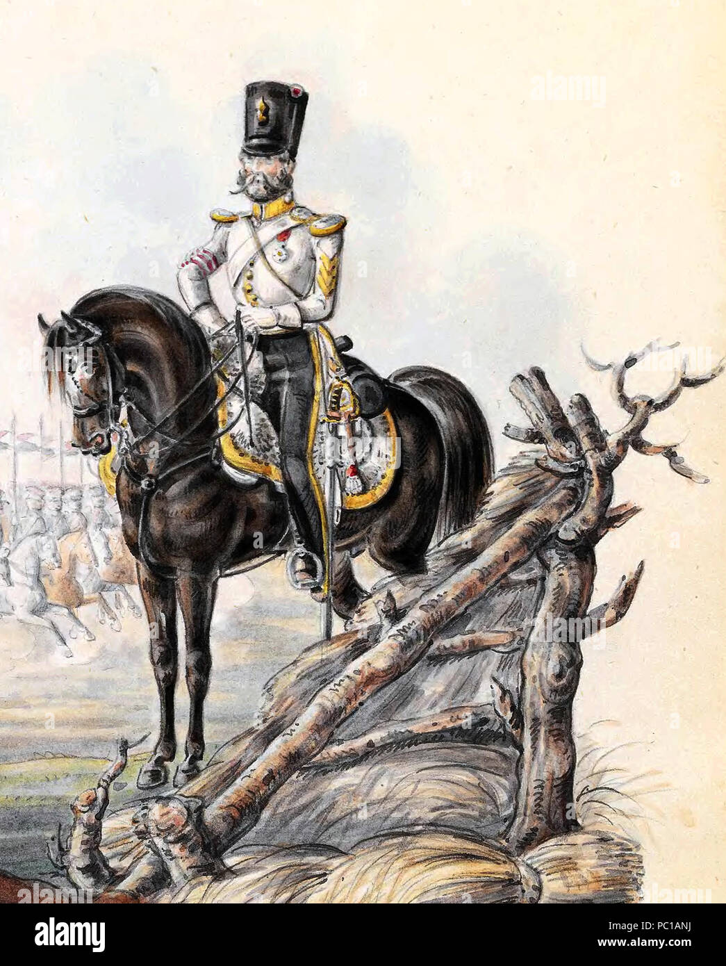 453 Officer of 7th Regiment of Augustów Cavalry Stock Photo
