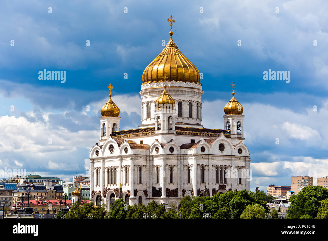 Church of Christ the Savior in Moscow city, Russia Stock Photo