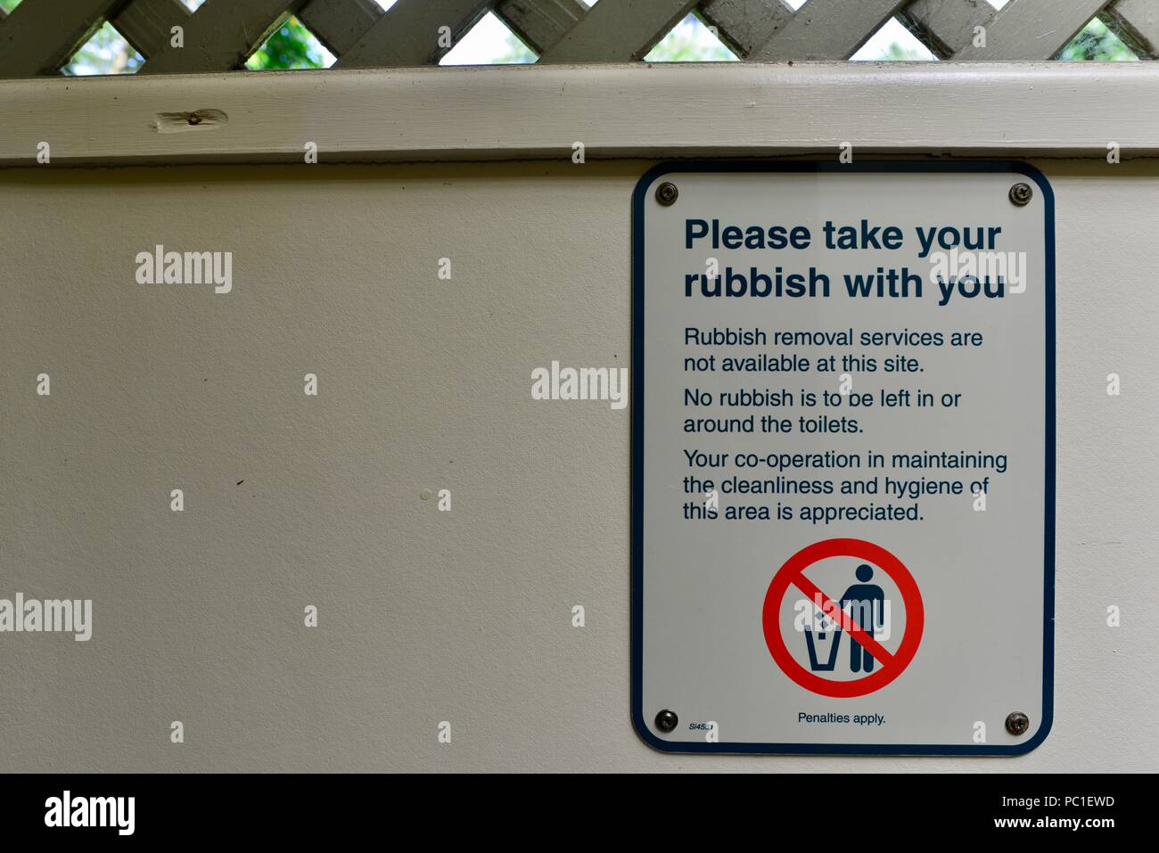 Please take your rubbish with you sign, Josephine Falls, Josephine