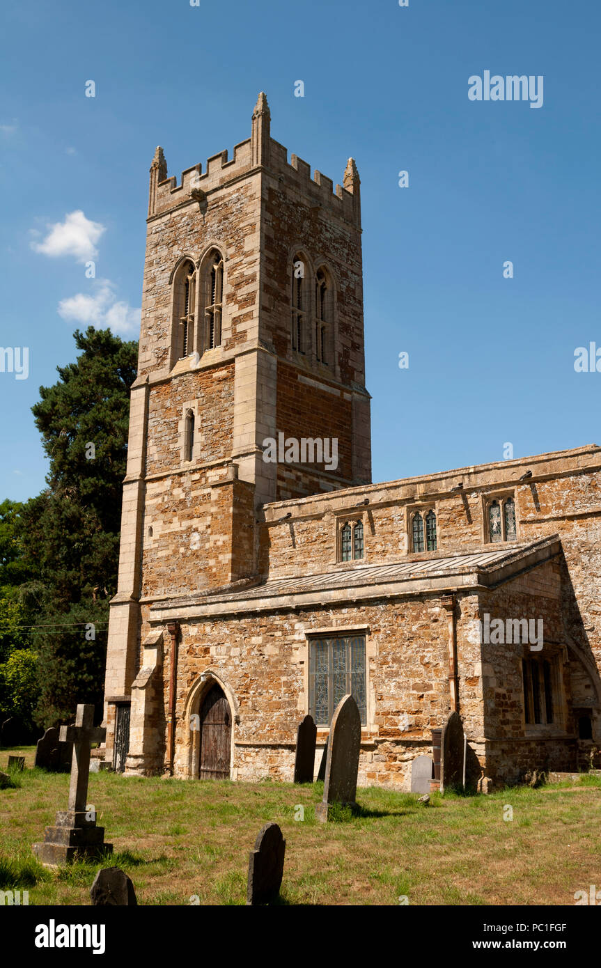 St. Nicholas Church, Marston Trussell, Northamptonshire, England, UK
