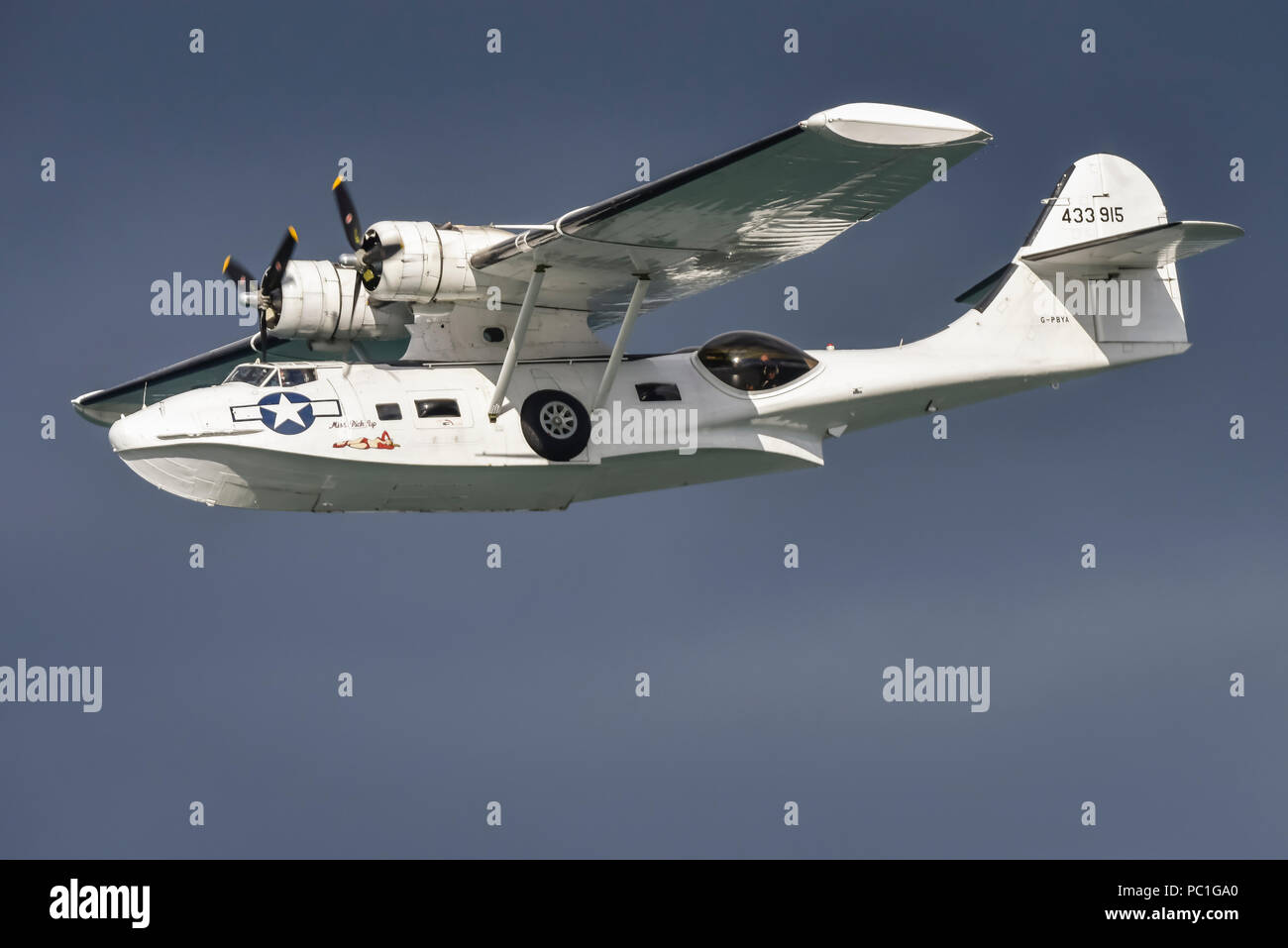 PBY-5A Catalina Flying Boat G-PBYA, a former submarine hunter during WW2 for the Royal Canadian Air Force. Stock Photo