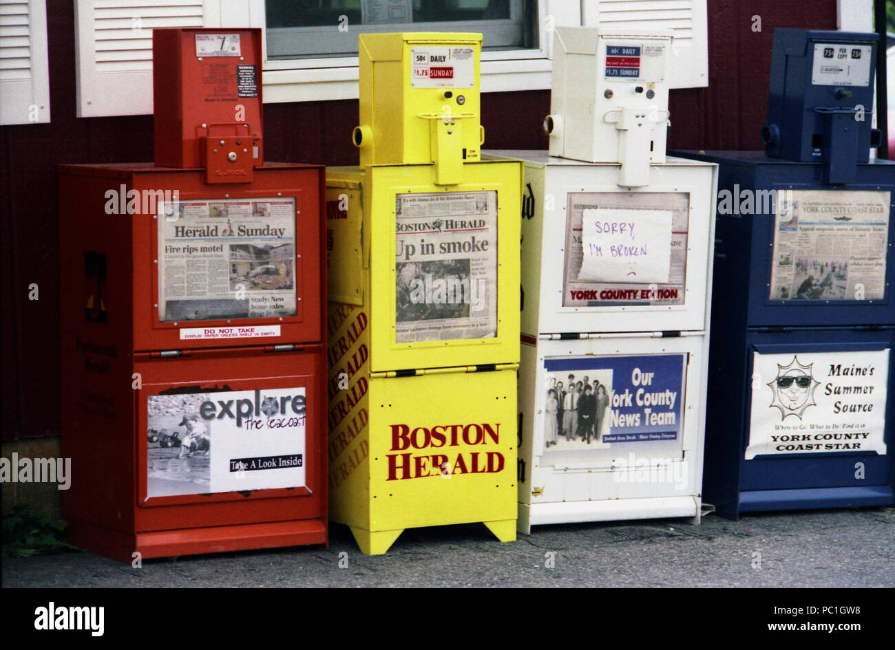 Newspaper vending boxes hires stock photography and images Alamy
