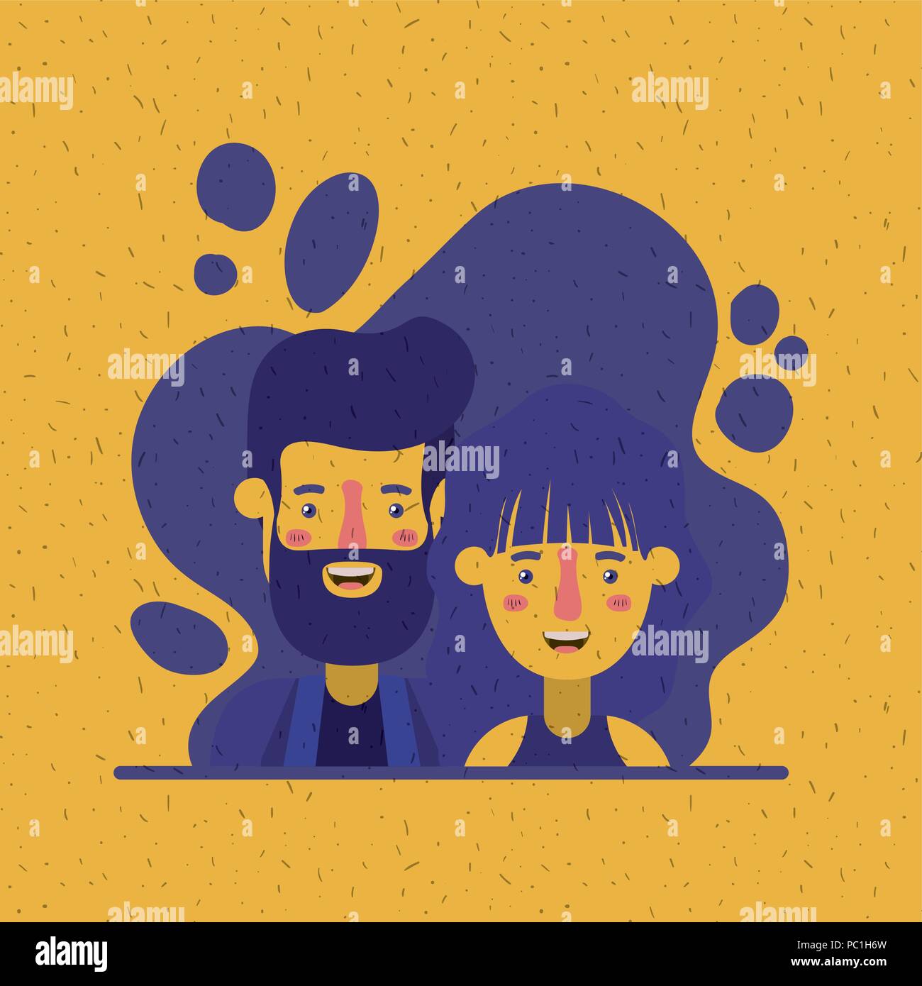 young couple lovers avatars characters Stock Vector Image & Art - Alamy