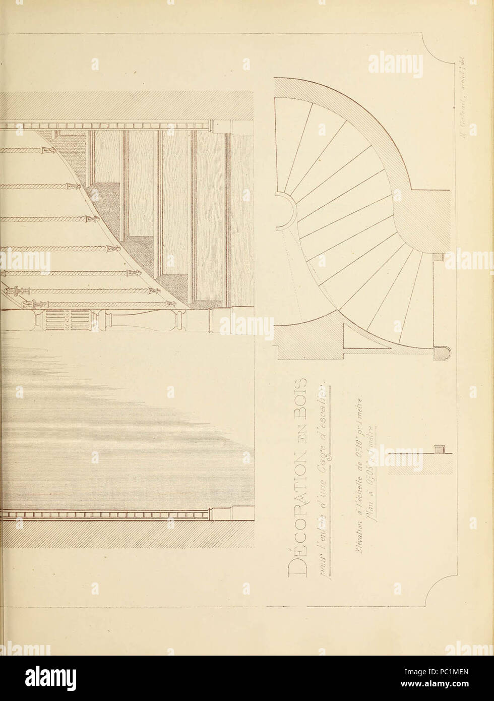 "Recueil de menuiserie pratique" (1858) Stock Photo