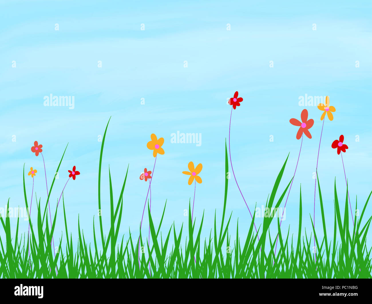 Green lawns and flowers Stock Photo - Alamy