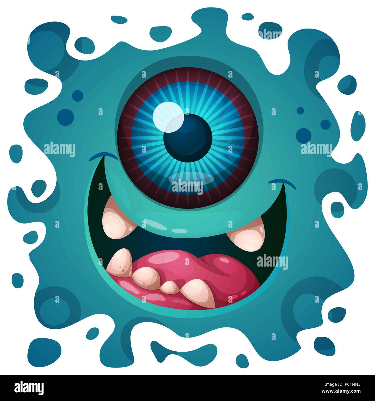 Funny Crazy Monster Face T-Shirt Funny Crazy Monster Face T-Shirt