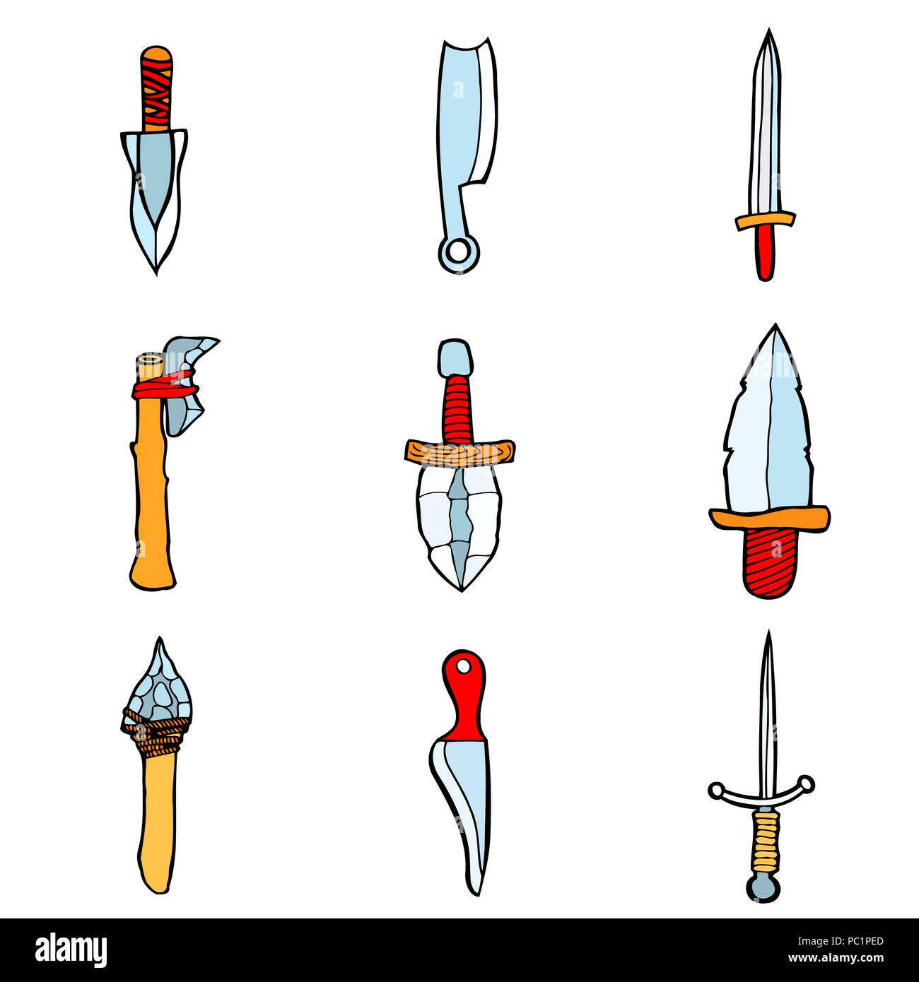 Colored image of dagger. illustration isolated on white background for ...