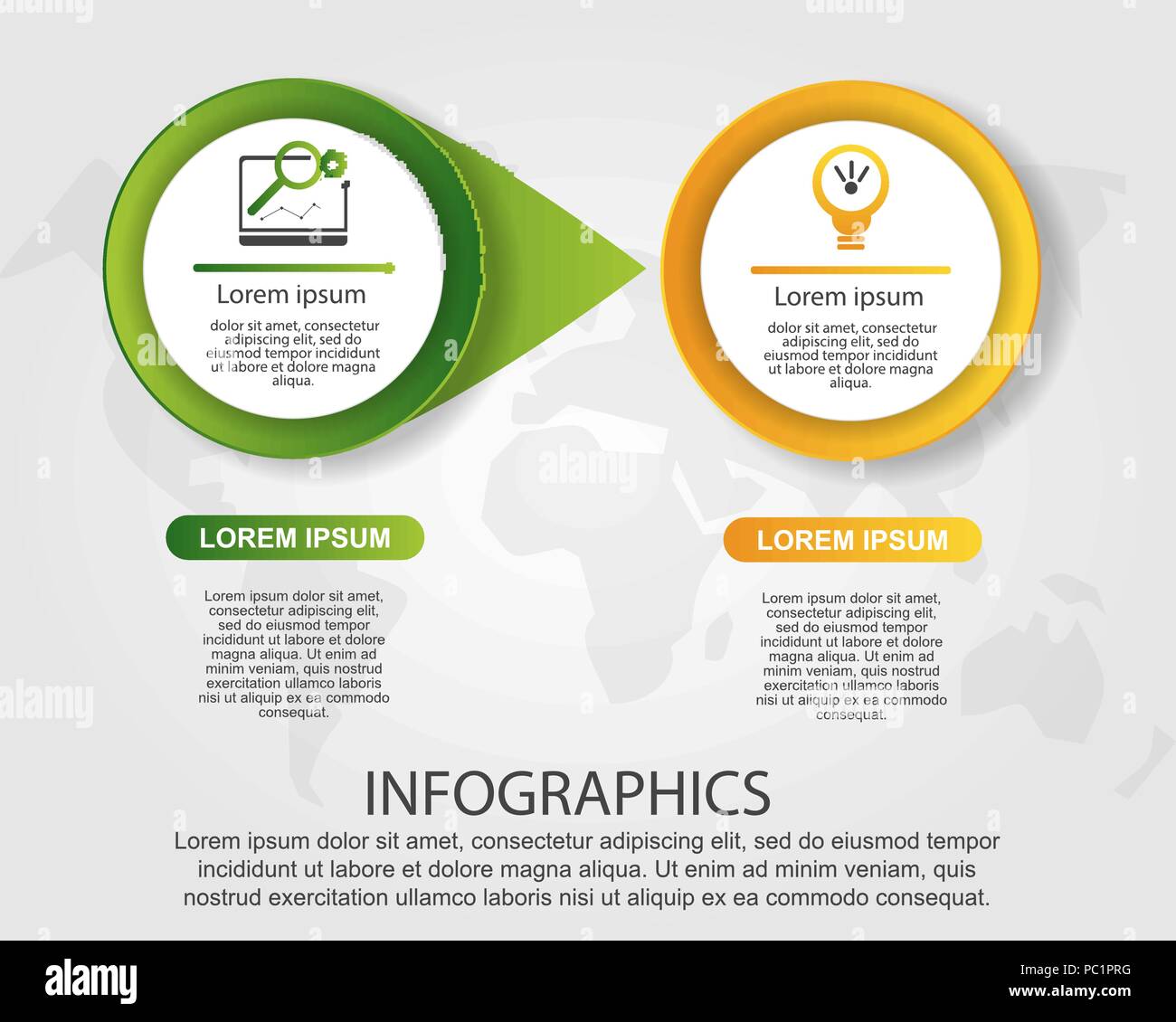 Modern vector illustration 3D. Template of circles of infographics with ...