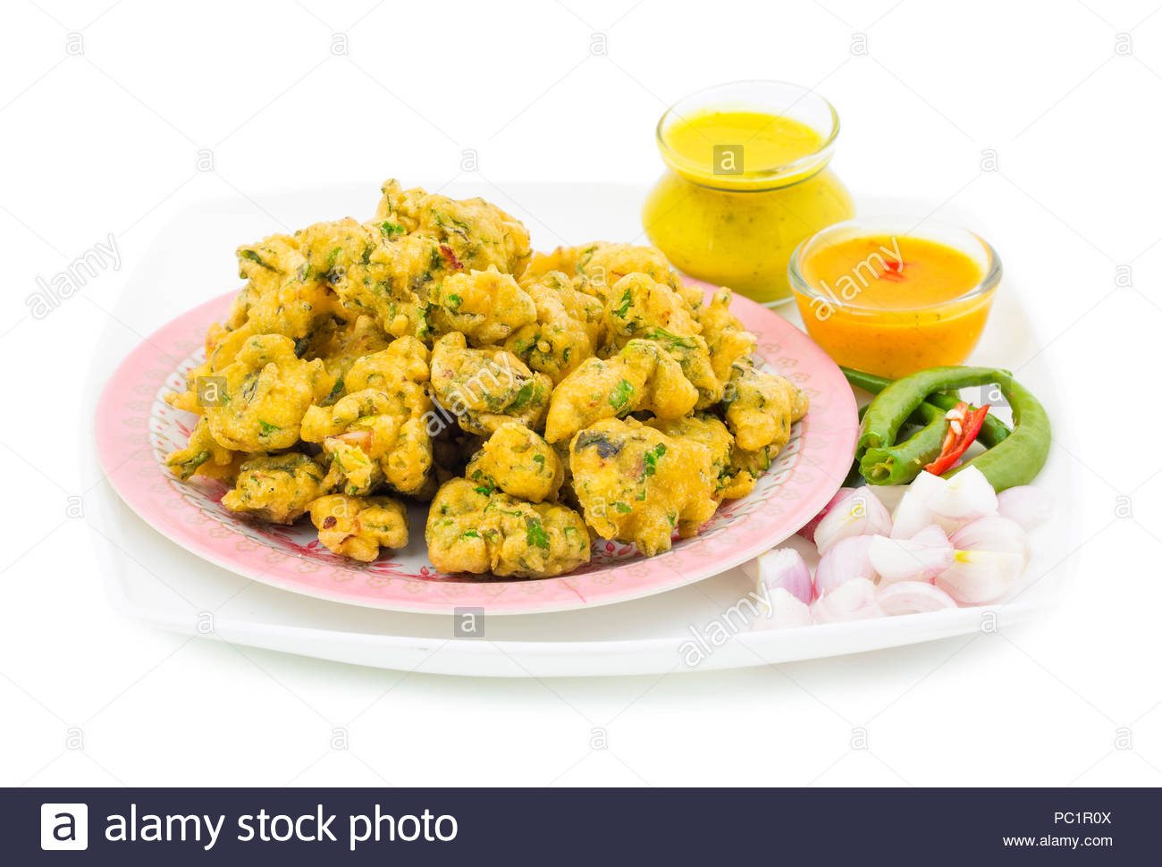 Bhajiya Or Pakora Is Made With Gram Flour And Spinach This Is The Favorite Street Food Of Indian And Pakistani People Stock Photo Alamy