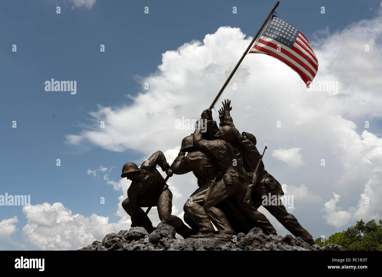 Iwo Jima War Memorial Sculpture, Cape Coral, Florida, USA, America Stock Photo