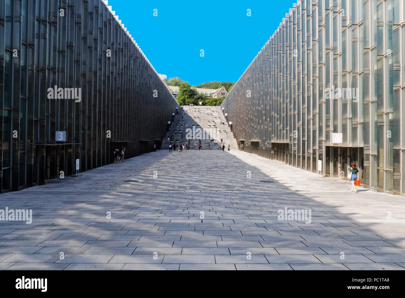 Campus Complex Ewha Womans University Seoul Korea Stock Photo