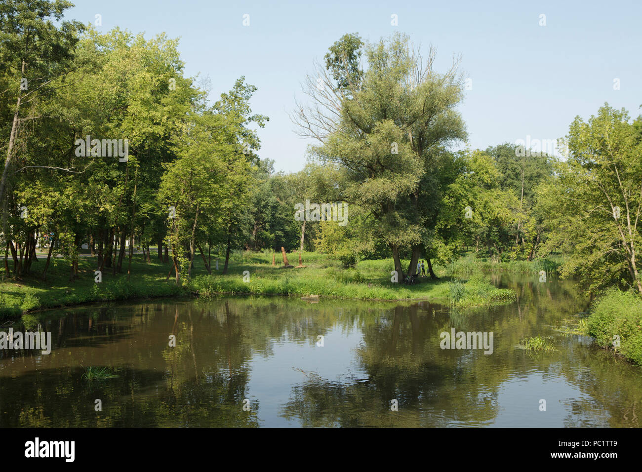 mazovian river landscape somwhere in Poland Stock Photo