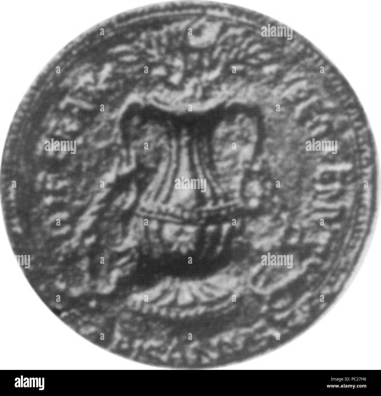 409 Medaglia di lionello d'este, 4,2 cm verso Stock Photo
