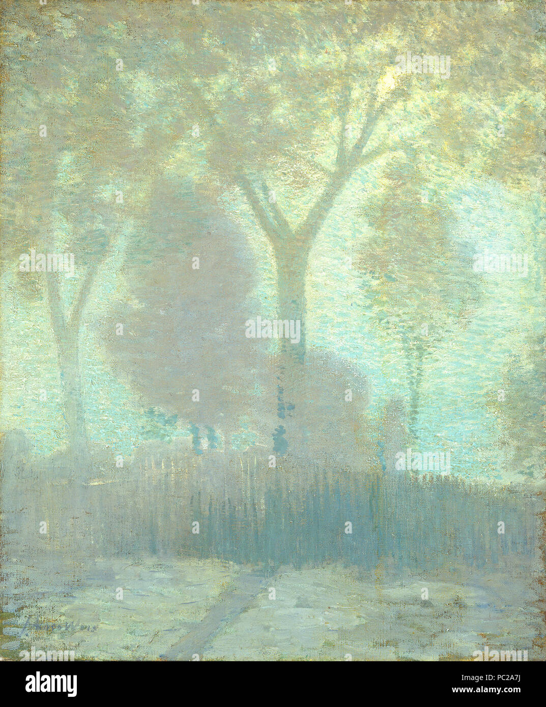 Julian Alden Weir, Moonlight, American, 1852 - 1919, c. 1905, oil on canvas, Chester Dale Collection 424 Moonlight G-000856-20111017 Stock Photo
