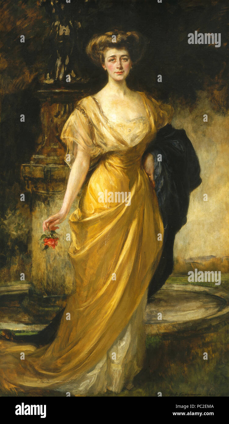 James Jebusa Shannon, Nora McMullen Mellon (Mrs. Andrew W. Mellon), British, 1862 - 1923, 1910, oil on canvas, Paul Mellon Collection 448 Nora McMullen Mellon (Mrs. Andrew W. Mellon) E-002683-20111005 Stock Photo