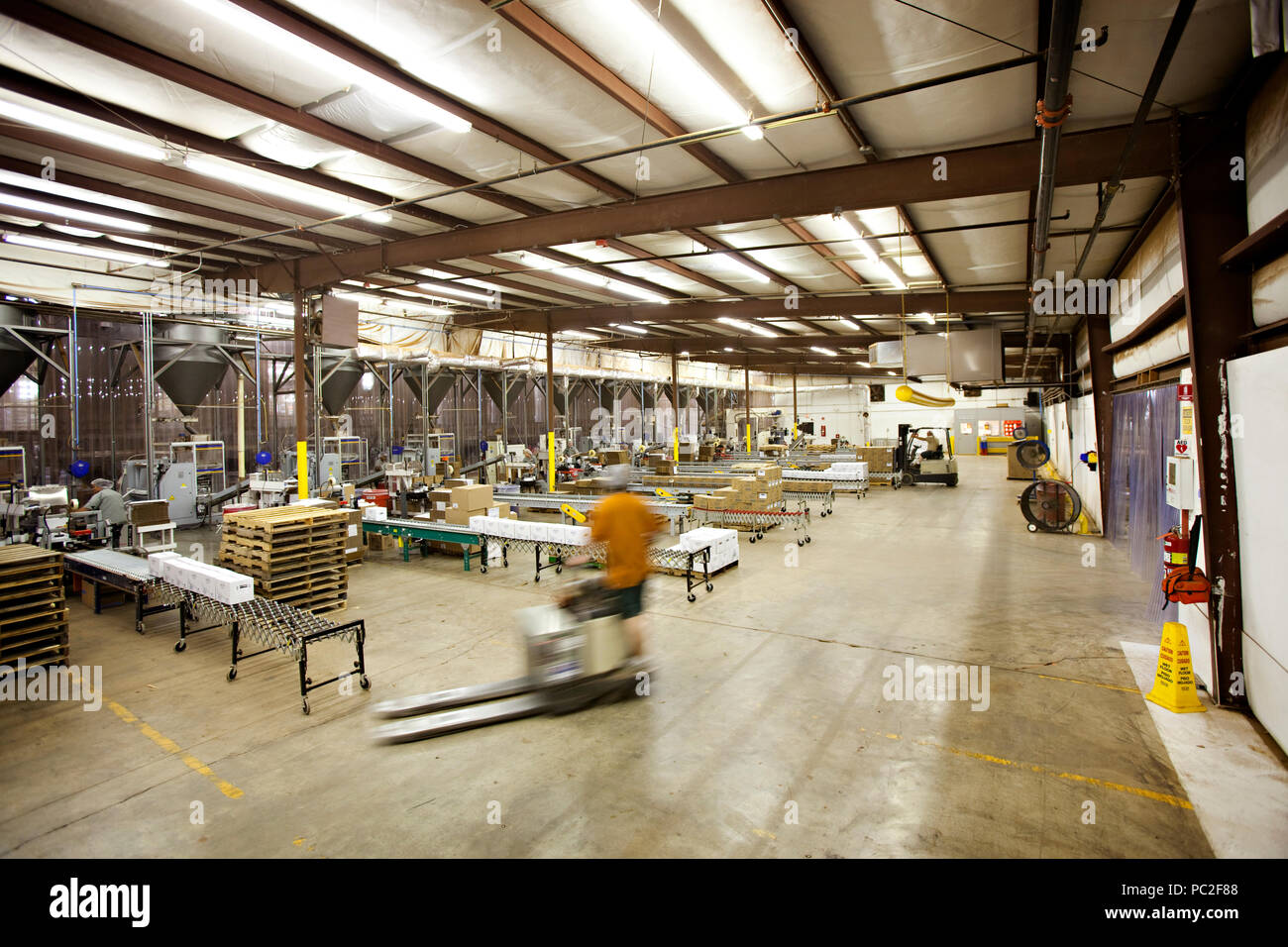 A beverage manufacturing and bottling facility Stock Photo