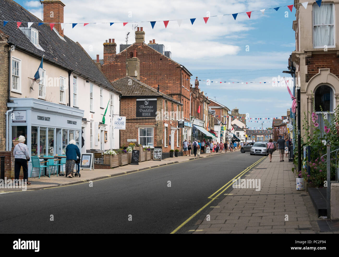 The High Street in the historic town of Southwold, Suffolk UK Stock Photo