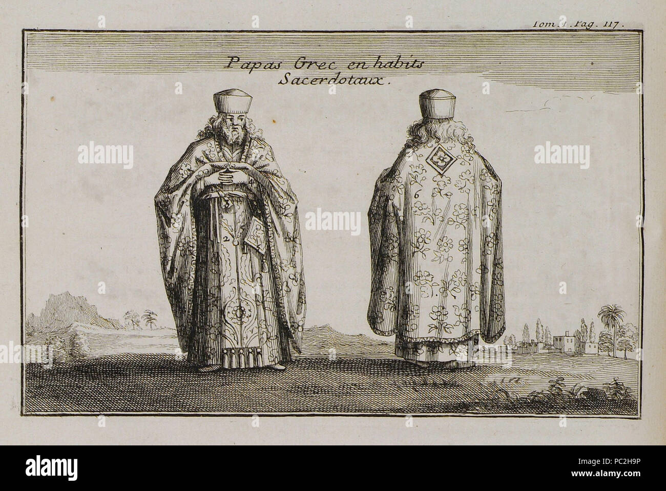 466 Papas Grec en habits Sacerdotaux - Tournefort Joseph Pitton De - 1717