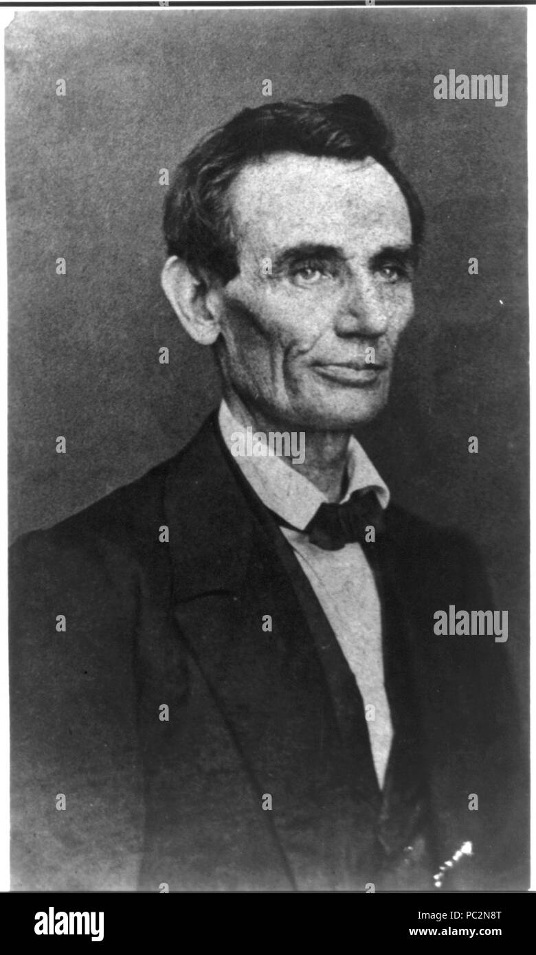 Abraham Lincoln, half-length portrait, looking right Stock Photo