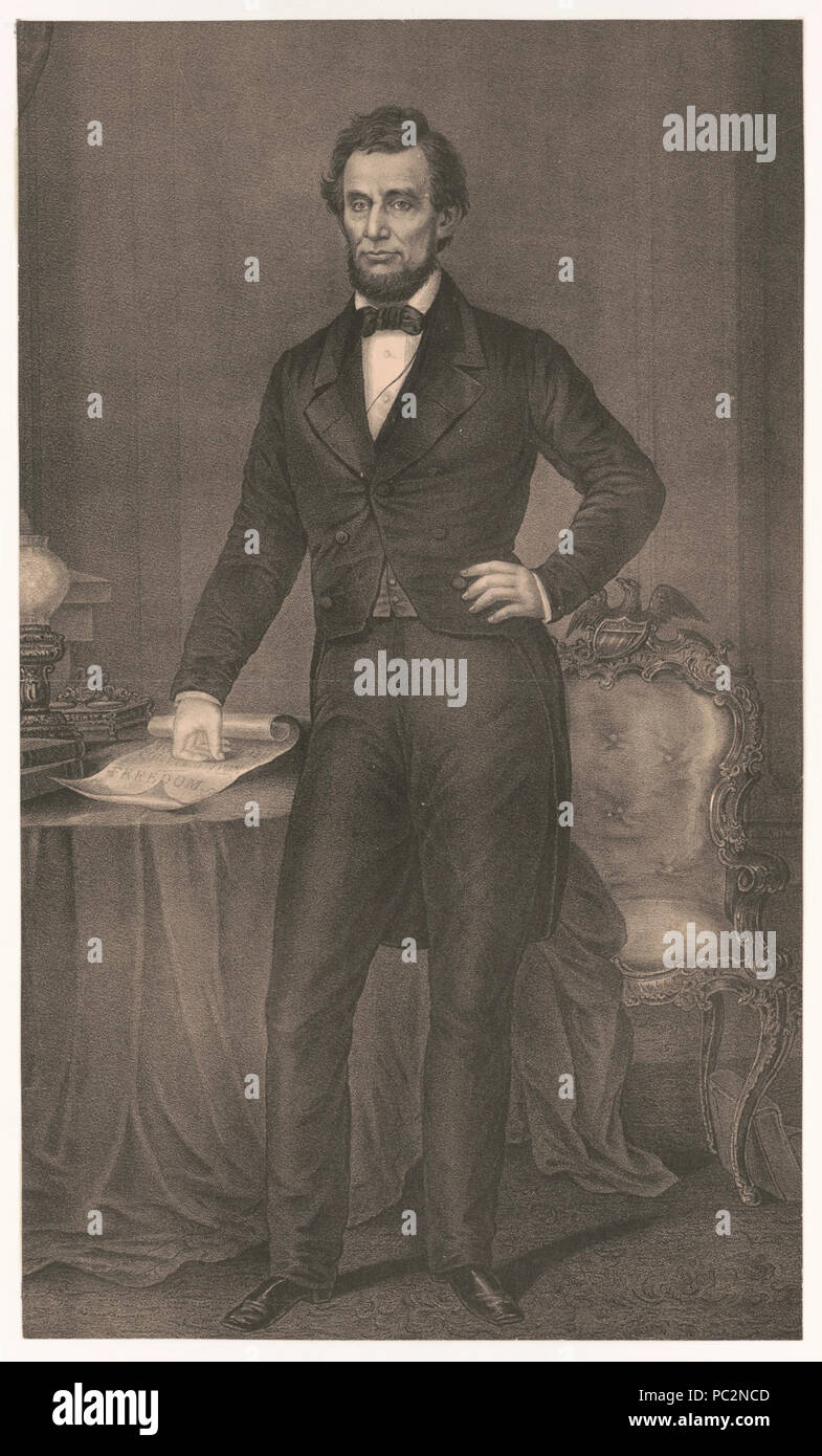 Abraham Lincoln. Full-length portrait in suit, Joseph Verner Reed, 1949 Stock Photo