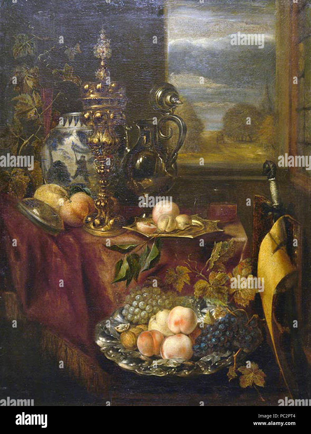 Abraham van Beijeren. Still life (17th century Stock Photo Alamy
