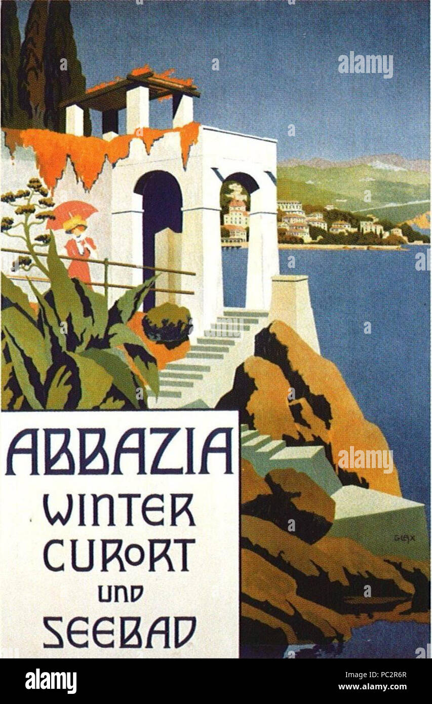 486 Plakat Abbazia 1911 Stock Photo