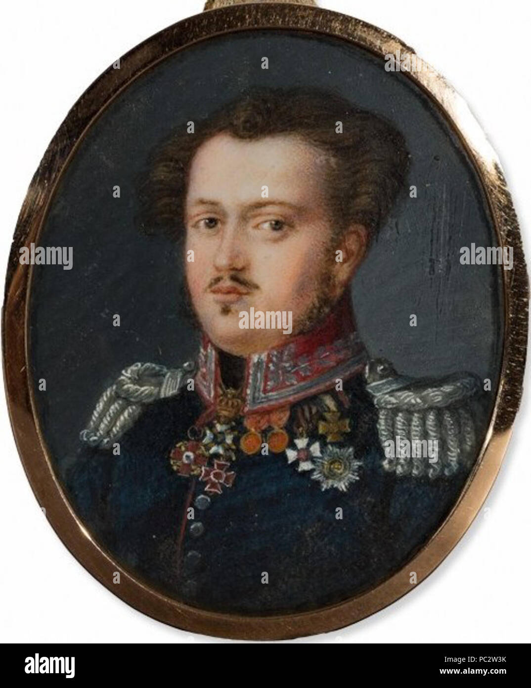 495 Portrait General Adam Duke of Württemberg Stock Photo