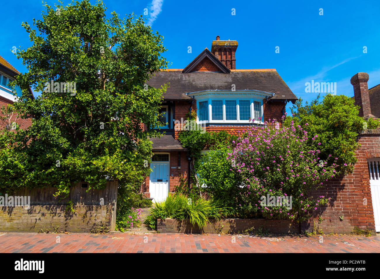 Charming red brick English family home in Lewes, UK Stock Photo
