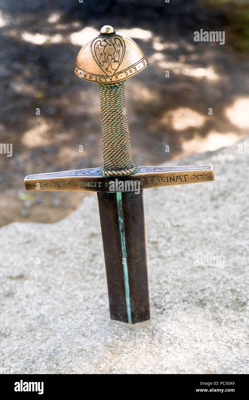 Bad Harzburg, LowerSaxony, Germany, July 27. 2018 Sword in the