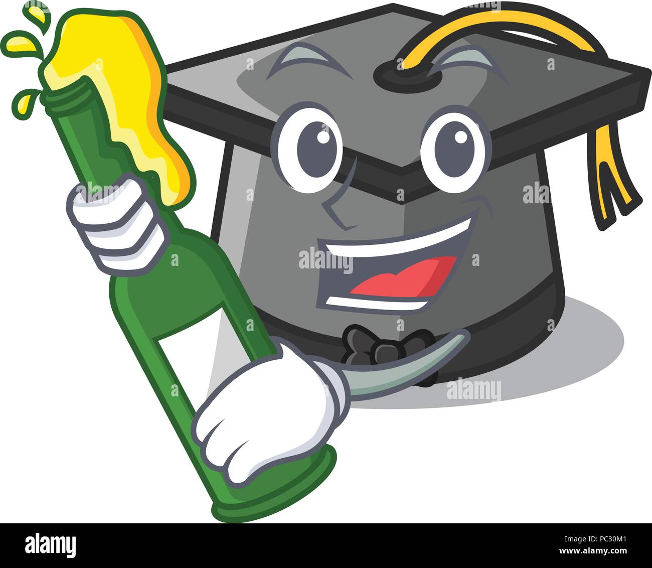 With beer graduation hat mascot cartoon Stock Vector Image & Art Alamy