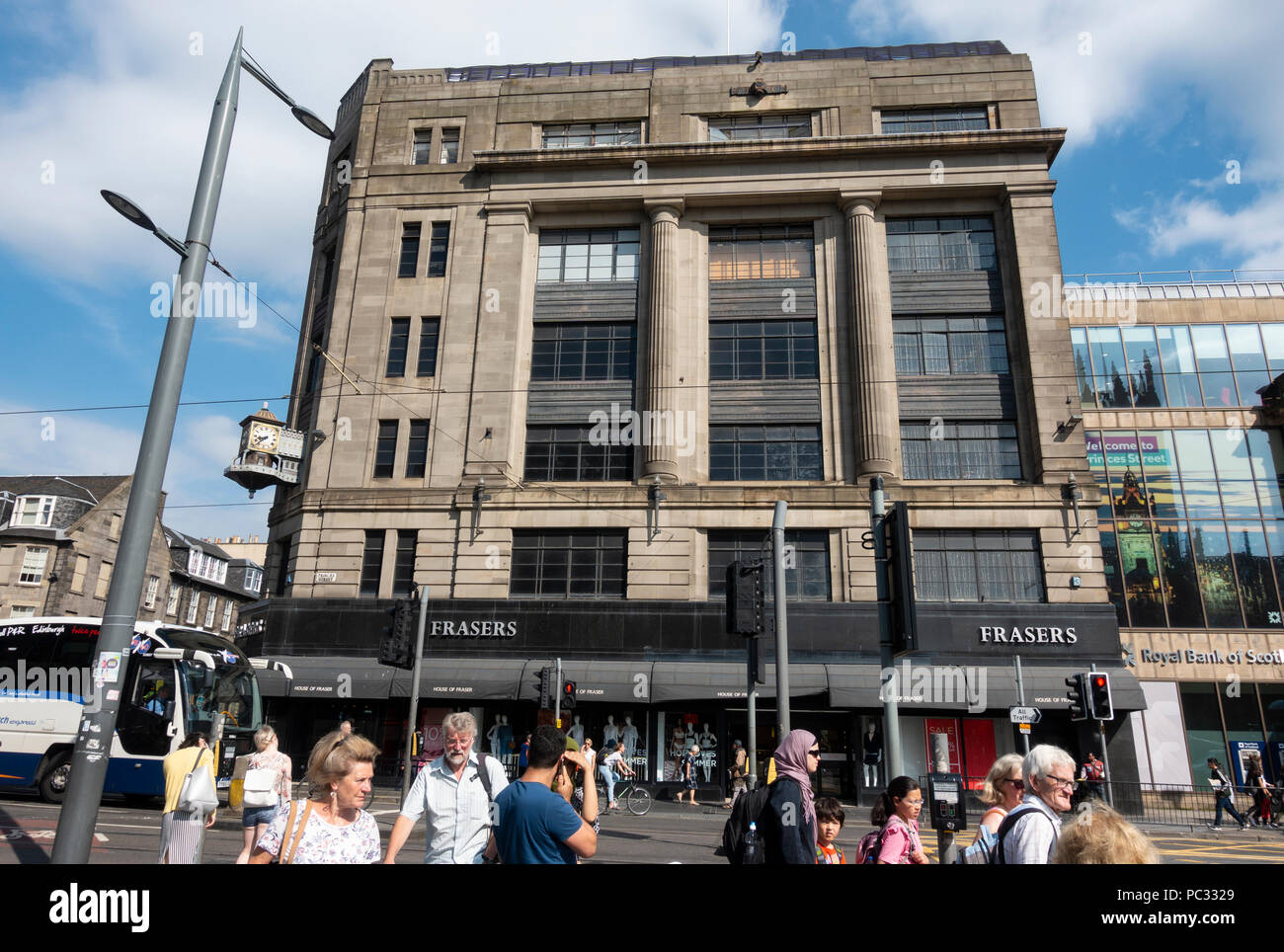 Exterior of House of Fraser department store on Princes Street in Edinburgh, Scotland, UK Stock Photo