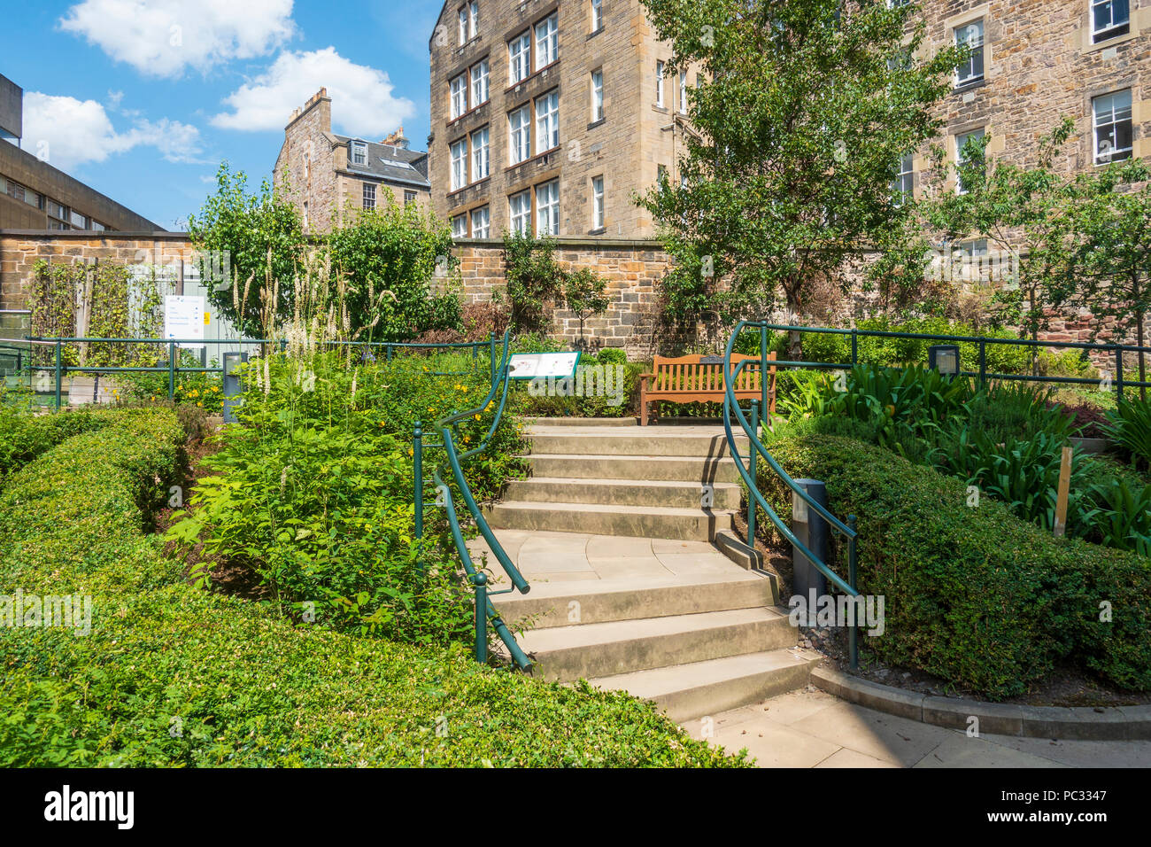 The Archivists S Garden Behind The National Archives In Edinburgh Scotland Uk Stock Photo Alamy