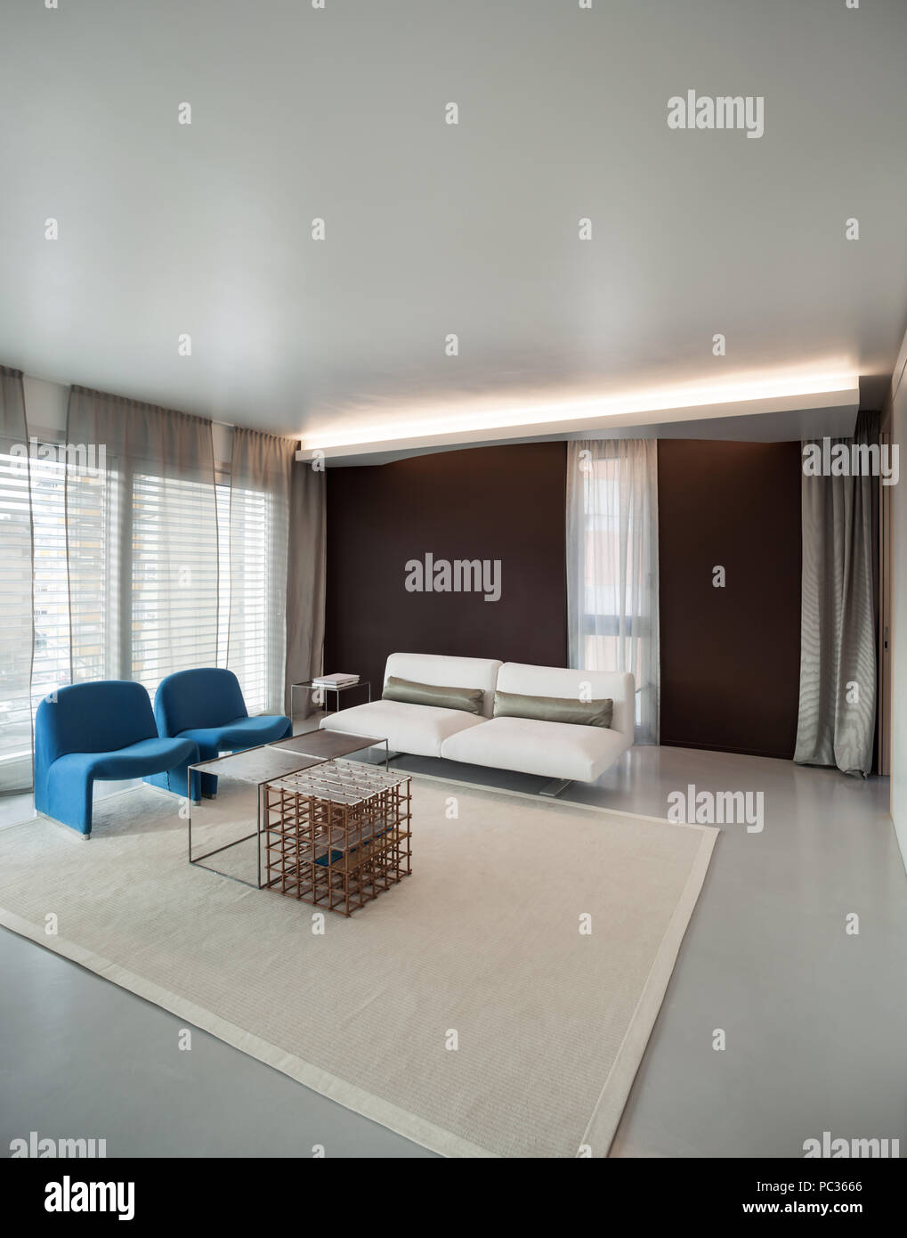 Image showcasing Luxury apartment, comfortable living room with modern furniture Stock ...