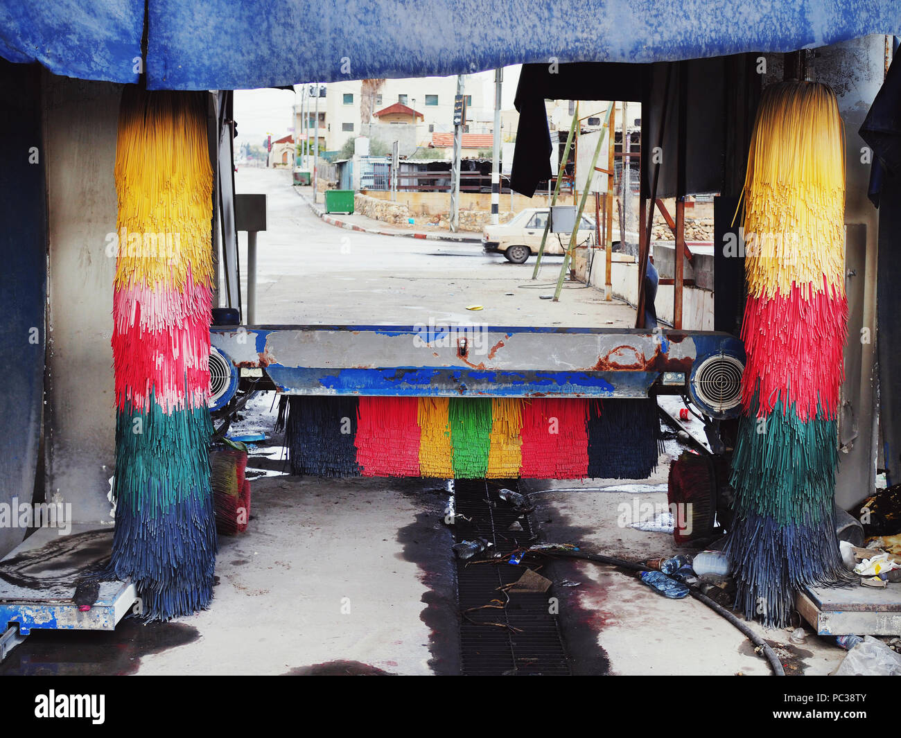 Abandoned car wash in Bethlehem, Palestine, West Bank Stock Photo Alamy