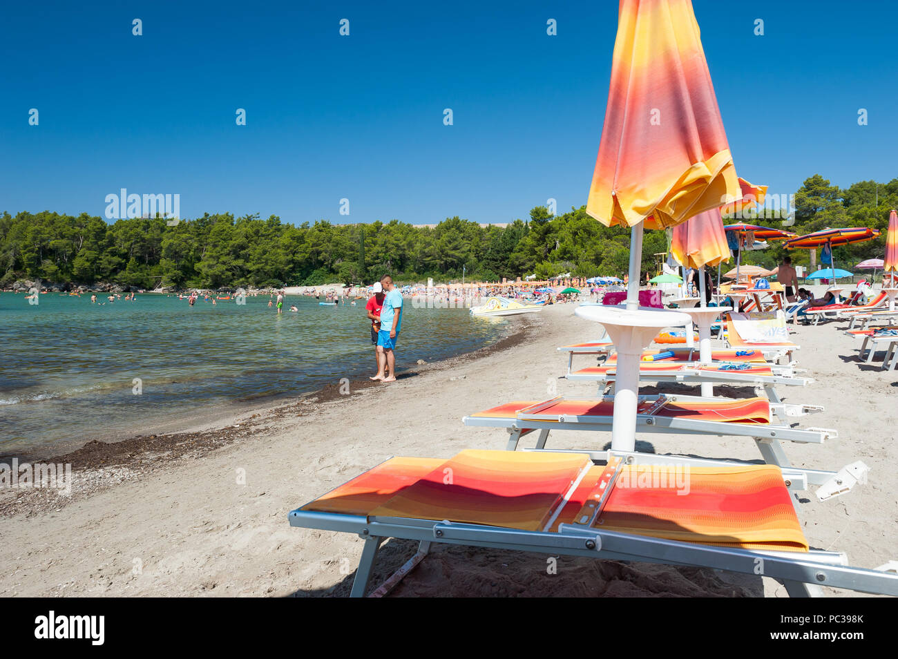 Beach Plavi Horizonti, Luštica Peninsula, Montenegro, Europe Stock Photo