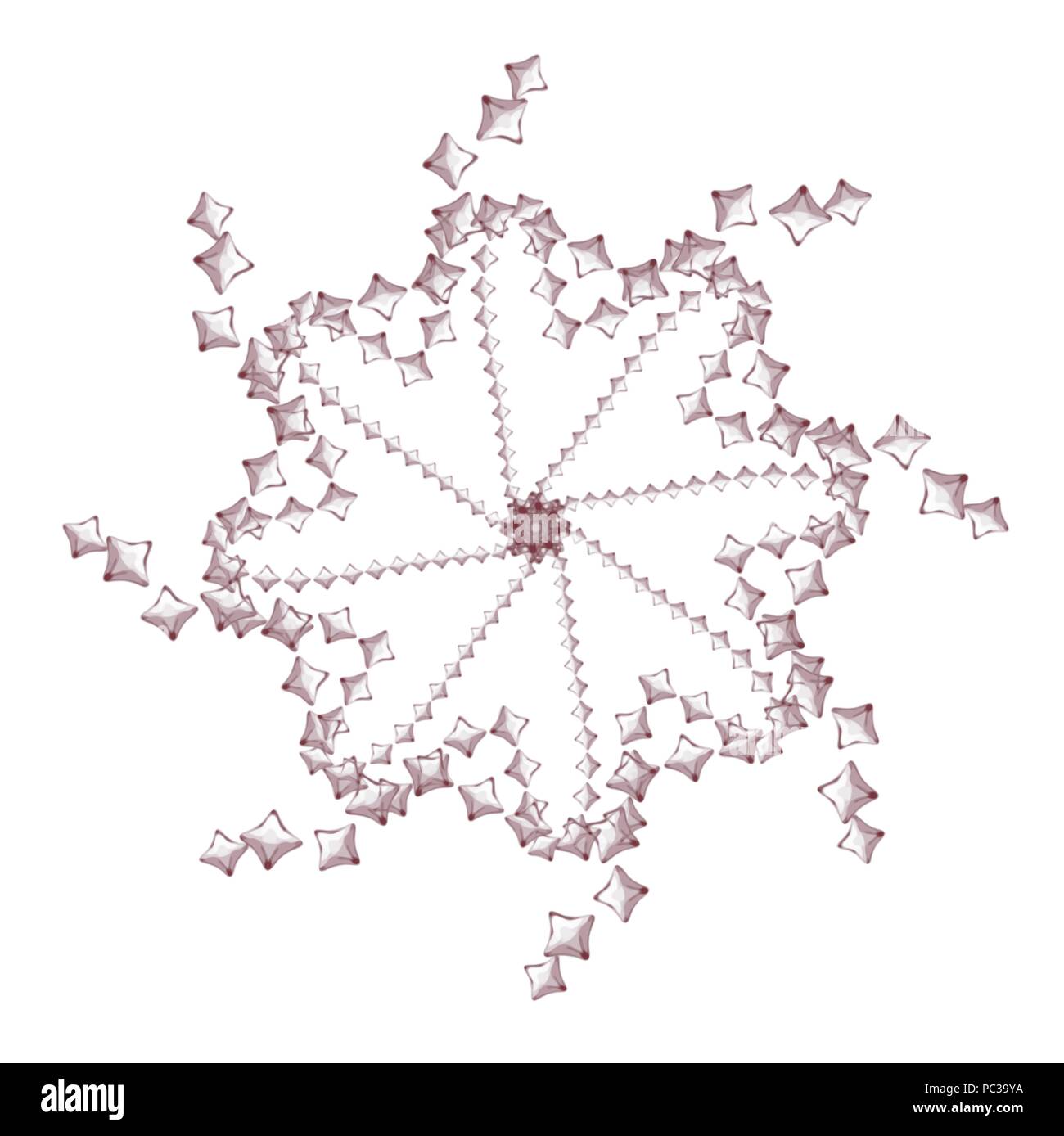 watercolor mandala tile pattern, vector illustration Stock Vector