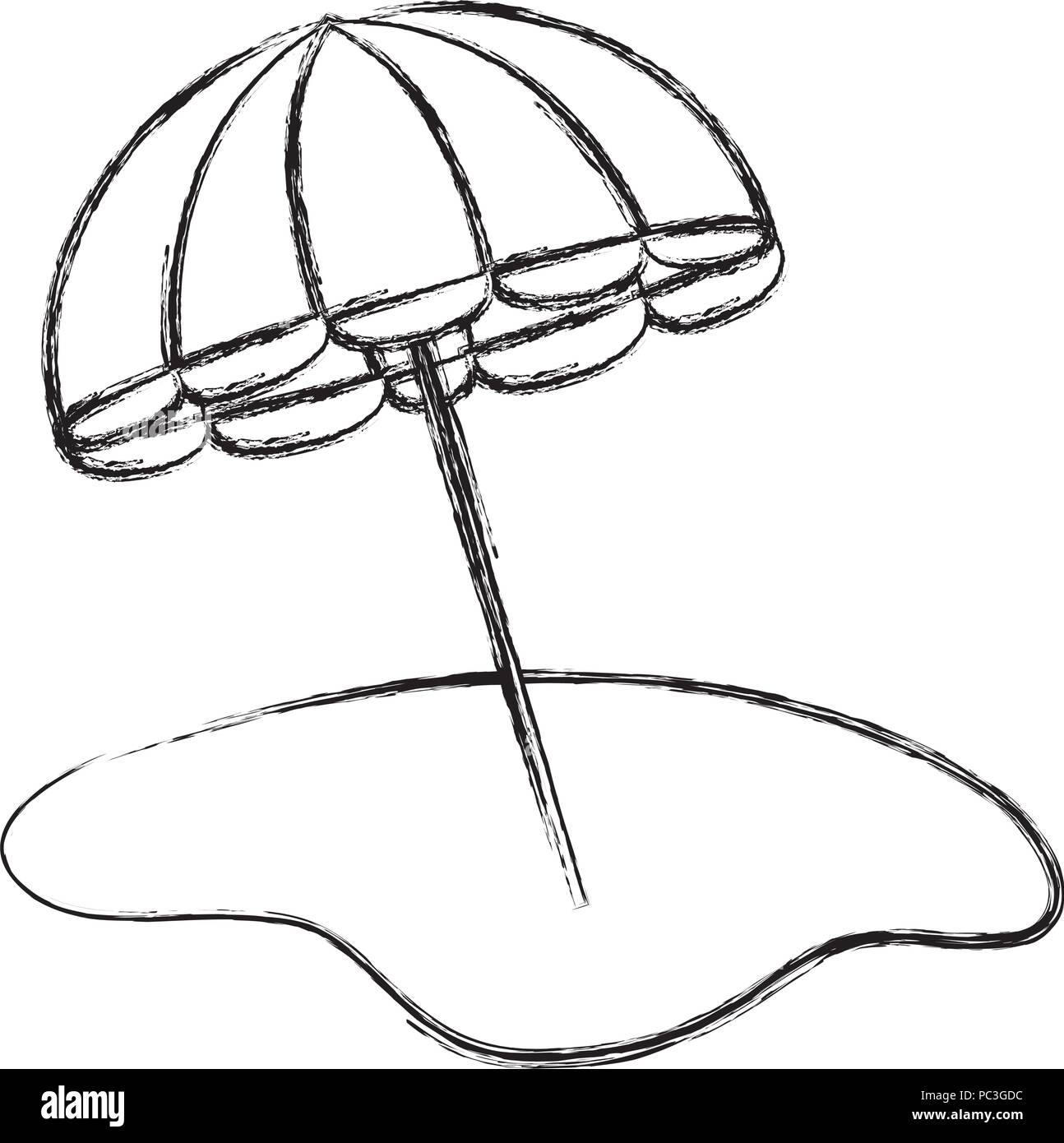 umbrella beach scene icon Stock Vector Image & Art Alamy