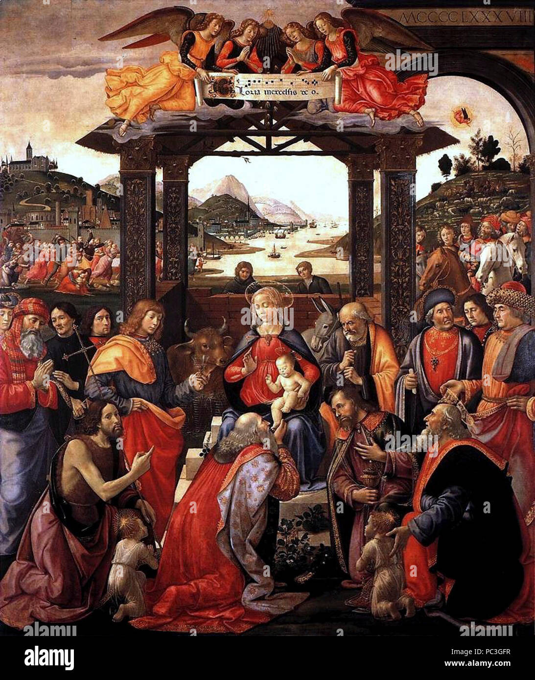 Adoration of the Magi for the Spedale degli Innocenti Stock Photo - Alamy
