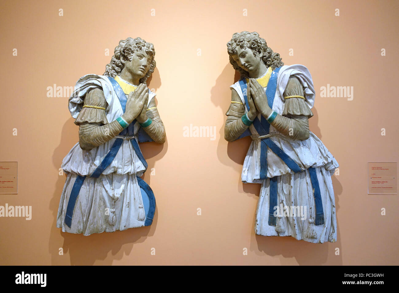 Adoring Angels, Della Robbia workshop, Florence, c. 1510 AD, terracotta - Museo Nacional Centro de Arte Reina Sofía - Madrid, Spain - DSC08547. Stock Photo