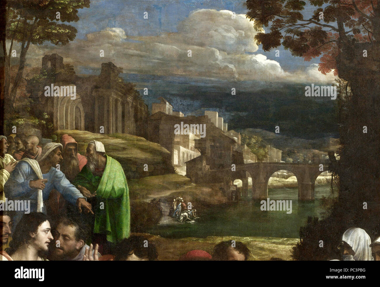 549 Sebastiano del Piombo, The Raising of Lazarus (cropped4) Stock Photo