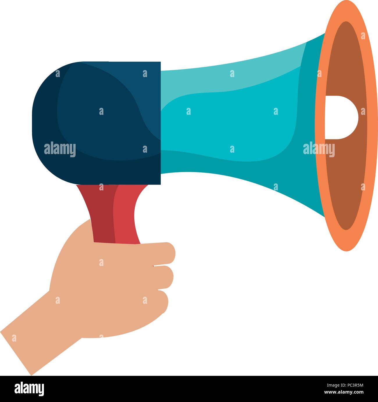 hand with megaphone sound Stock Vector Image & Art - Alamy