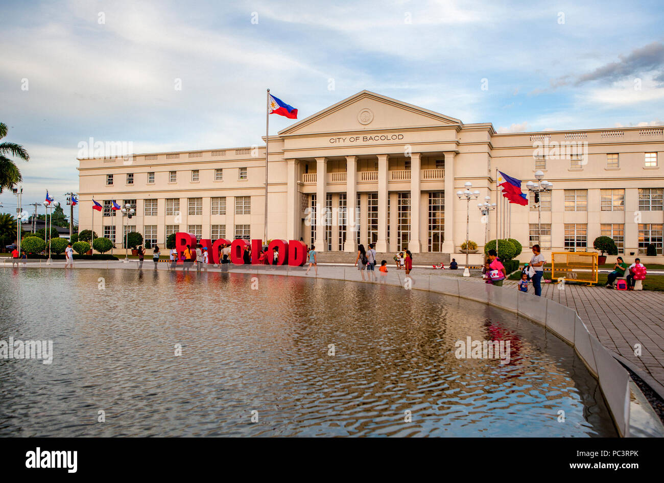 Facad of the new Bacolod Government Center in downtown Bacolod City, Negros Occidental, Philippines. Stock Photo