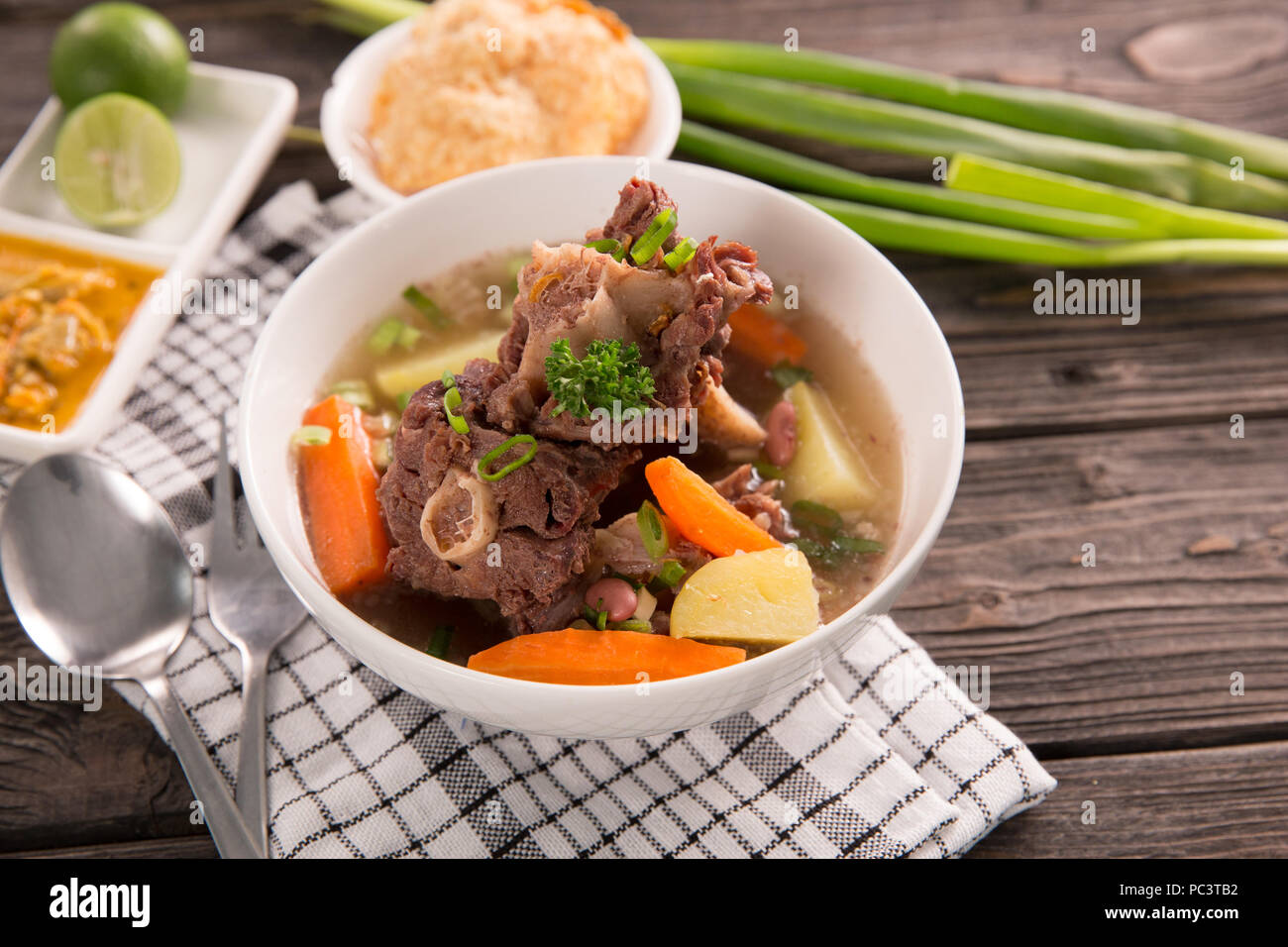sop buntut or oxtail soup Stock Photo