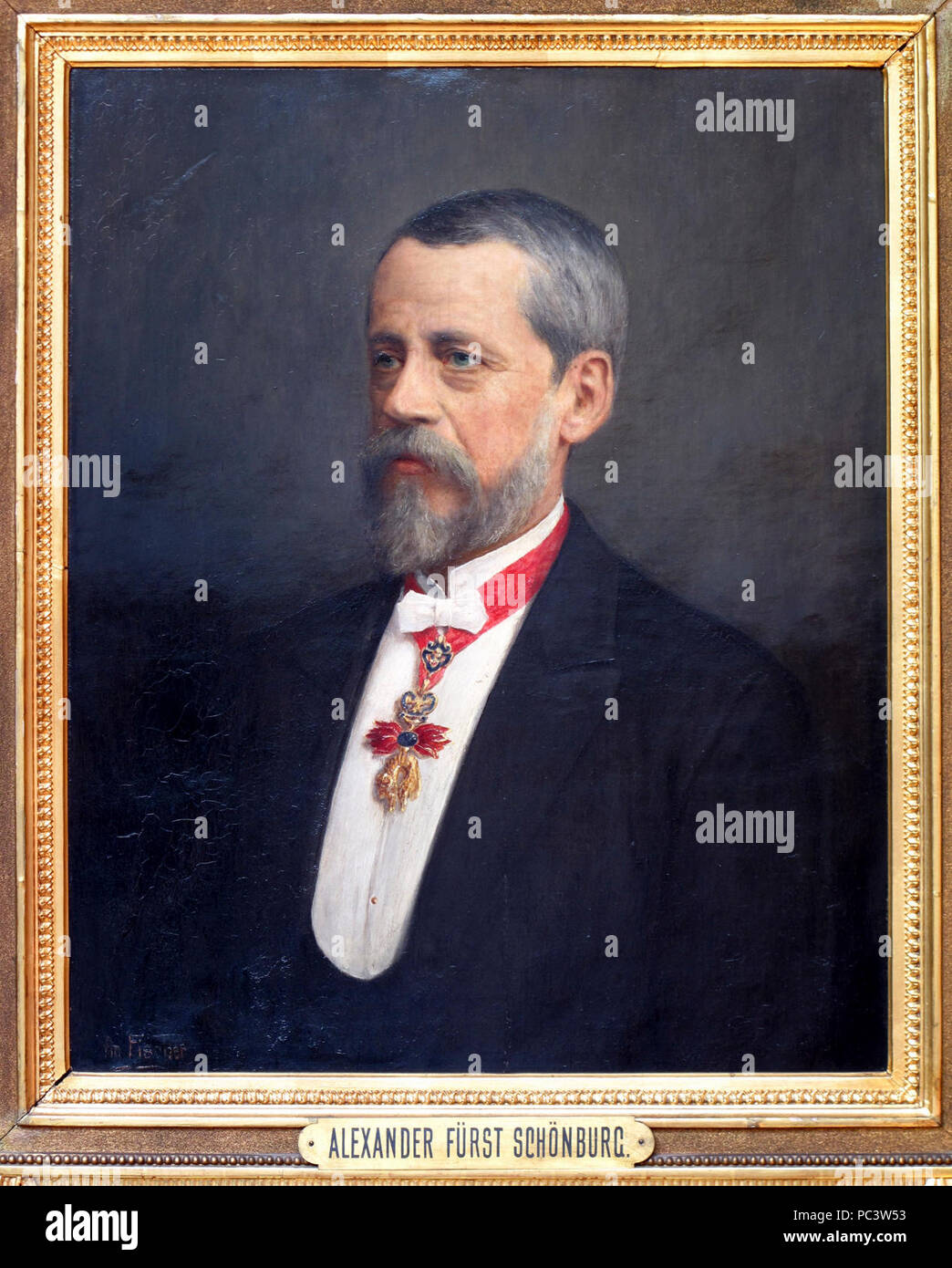 Adolph Johannes Fischer Schönburg-Hartenstein. Stock Photo